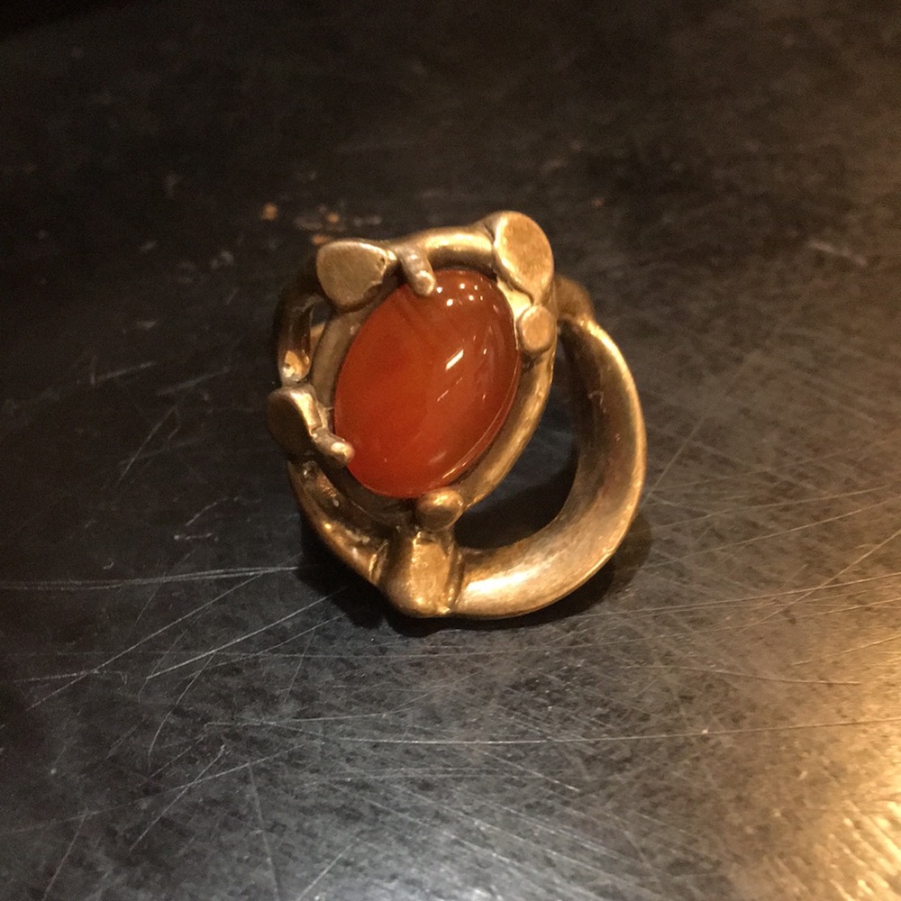 Sterling Silver Ring / Carnelian Stone